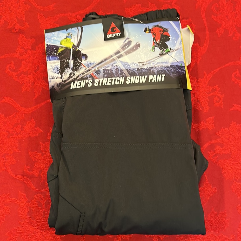 Gerry Men's stretch Snow Pant fleece lined water resistant dark grey NWT - Picture 3 of 6